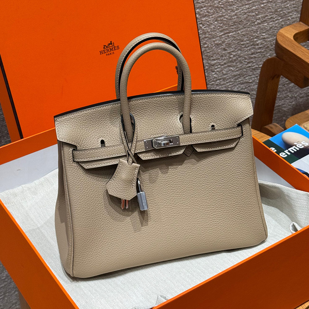 최고퀄 에르메스 올수공 버킨 25 Trench 토고 가죽 은장
