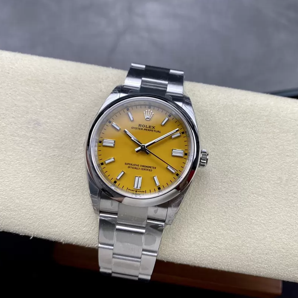 최고퀄 VS공장 롤렉스 오이스터 퍼페츄얼 옐로우 다이얼 스틸 36mm 126000