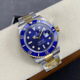 최고퀄 ARF공장 롤렉스 서브마리너 블루 다이얼 옐로우 골드 콤비 41mm 126613