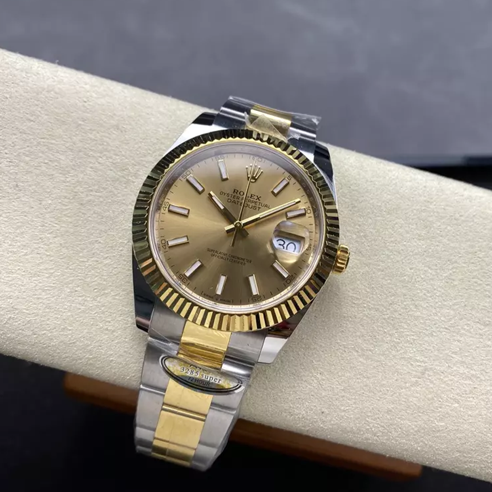 최고퀄 ARF공장 롤렉스 데이저스트 샴폐인 다이얼 옐로우 골드 오이스터 콤비 41mm 126333
