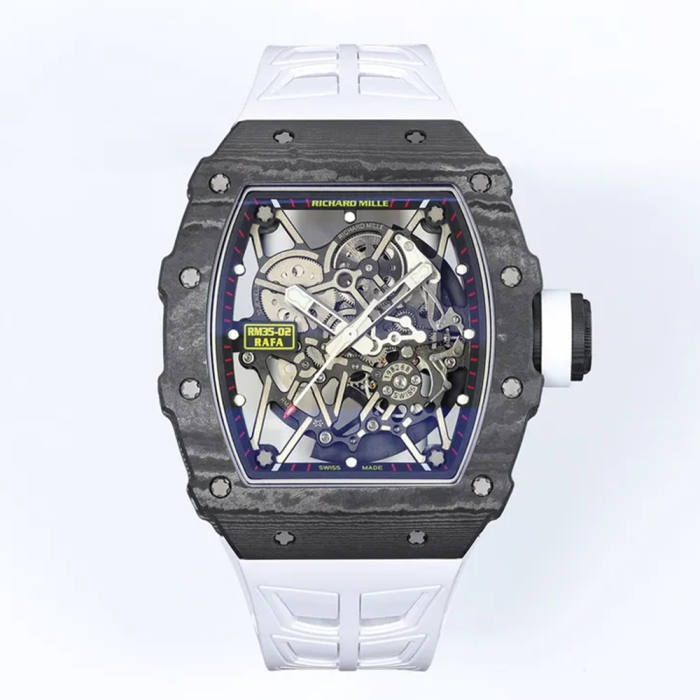 최고퀄 ZF공장 리차드밀 라파엘 나달 RM35-02 블랙 카본 / 화이트 러버밴드