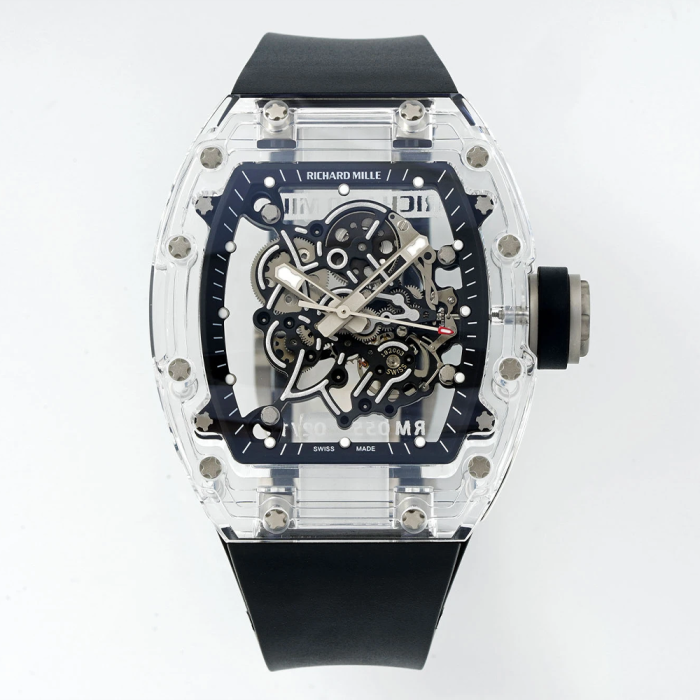 최고퀄 소닉공장 리차드밀 부바왓슨 크리스탈 케이스 블랙 러버밴드 RM-055