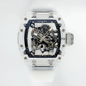 최고퀄 소닉공장 리차드밀 부바왓슨 크리스탈 케이스 투명 러버밴드 RM-055