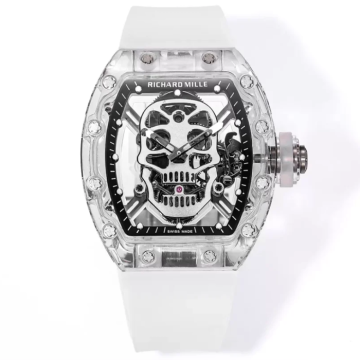 최고퀄 RM공장 리차드밀 스컬 투르비용 화이트 크리스탈 케이스 RM052