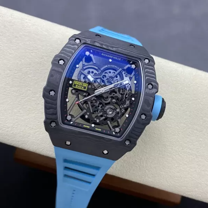 최고퀄 ZF공장 리차드밀 라파엘 나달 RM35-02 블랙 카본 / 블루 러버밴드