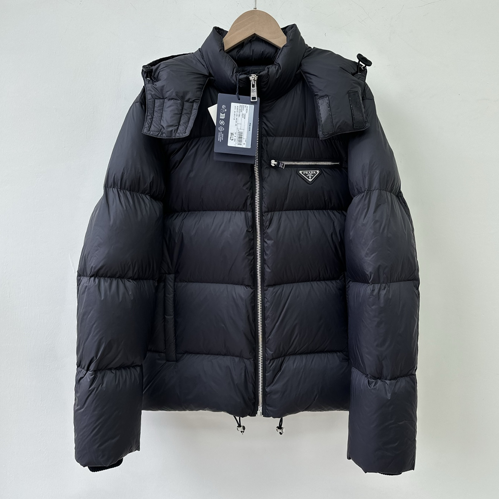 최고퀄 프라다 리나일론 로고 다운 패딩