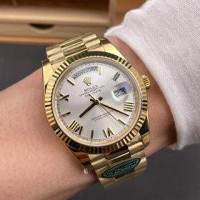 최고퀄 RC공장 롤렉스 데이데이트 실버 다이얼 옐로우 골드 금통 40mm 228238