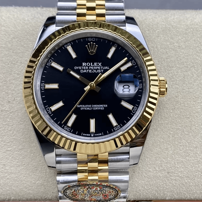 최고퀄 클린공장 롤렉스 데이저스트 블랙 다이얼 콤비 쥬빌레 41mm 126334