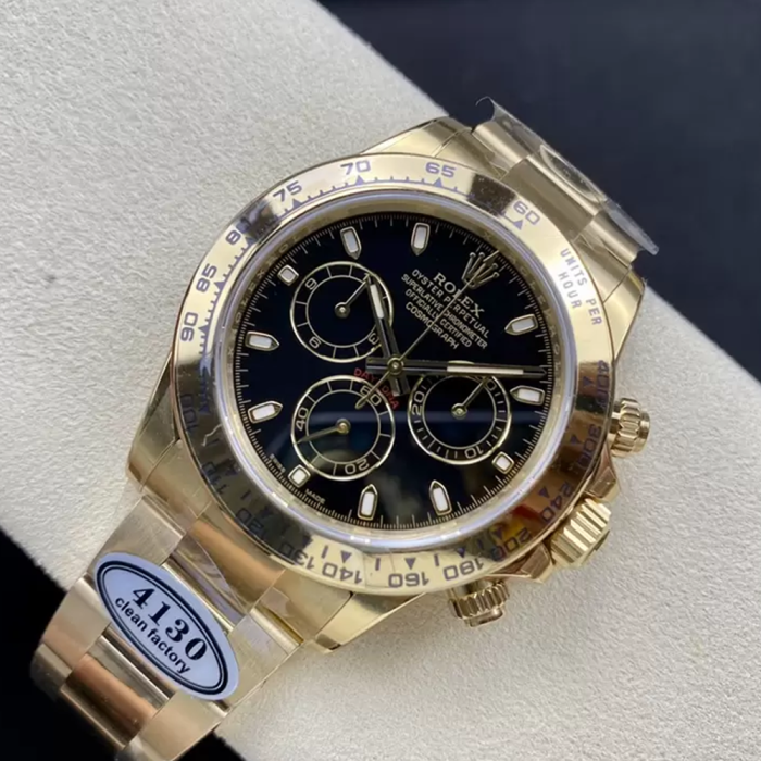 최고퀄 클린공장 롤렉스 데이토나 블랙 다이얼 옐로우 골드 금통 116508