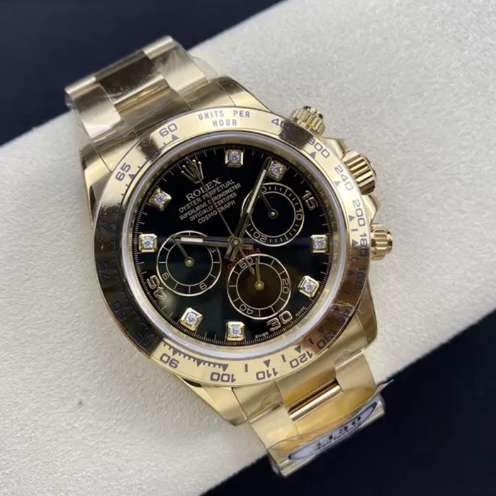 최고퀄 클린공장 롤렉스 데이토나 블랙 8P 다이얼 옐로우 골드 금통 116508