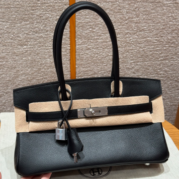 최고퀄 올수공 에르메스 숄더 버킨 29 블랙 에버컬러 가죽 실버 하드웨어