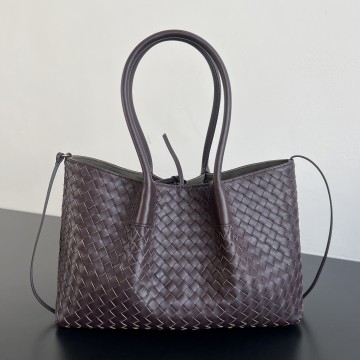 최고퀄 보테가베네타 더블 탑 핸들 위빙 가죽 토트백 854371
