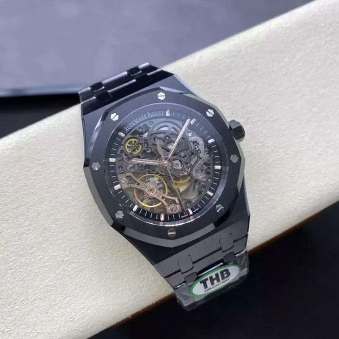 최고퀄 THB 공장 오데마피게 로열오크 더블 밸런스 휠 오픈워크 블랙 세라믹 15416CE.OO.1225CE.01